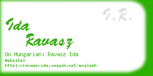 ida ravasz business card